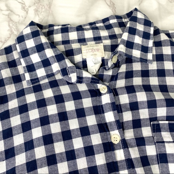 J. Crew Gingham Plaid The Perfect Shirt Button Down EUC - Picture 3 of 12